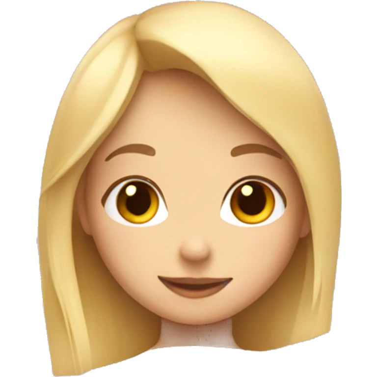 girl with blond hair surrounded by hearts emoji