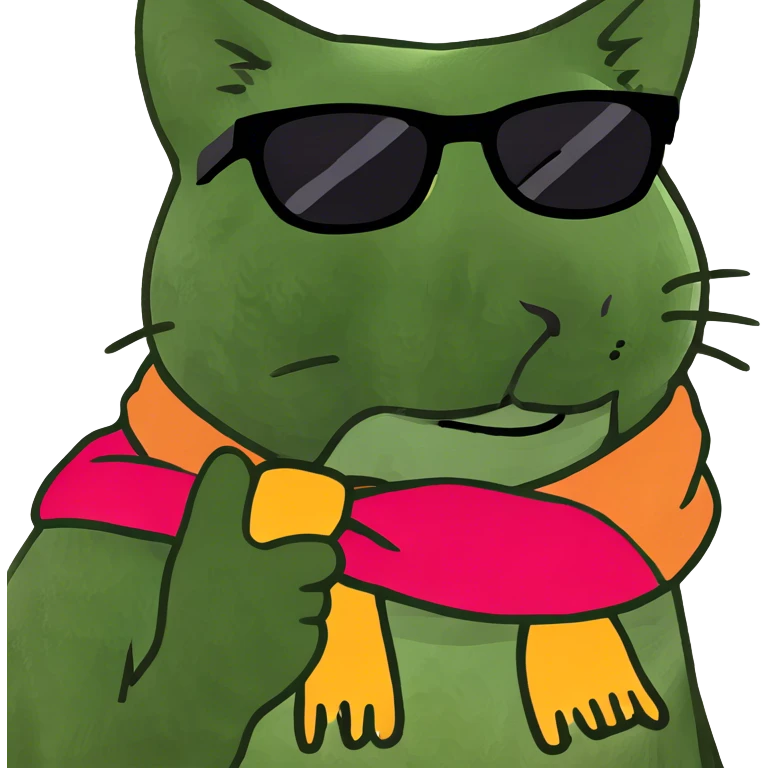 Cat with sunglasses emoji