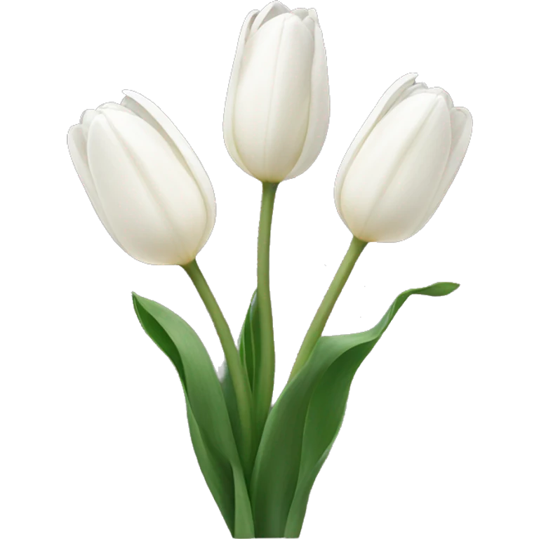 white tulips  emoji