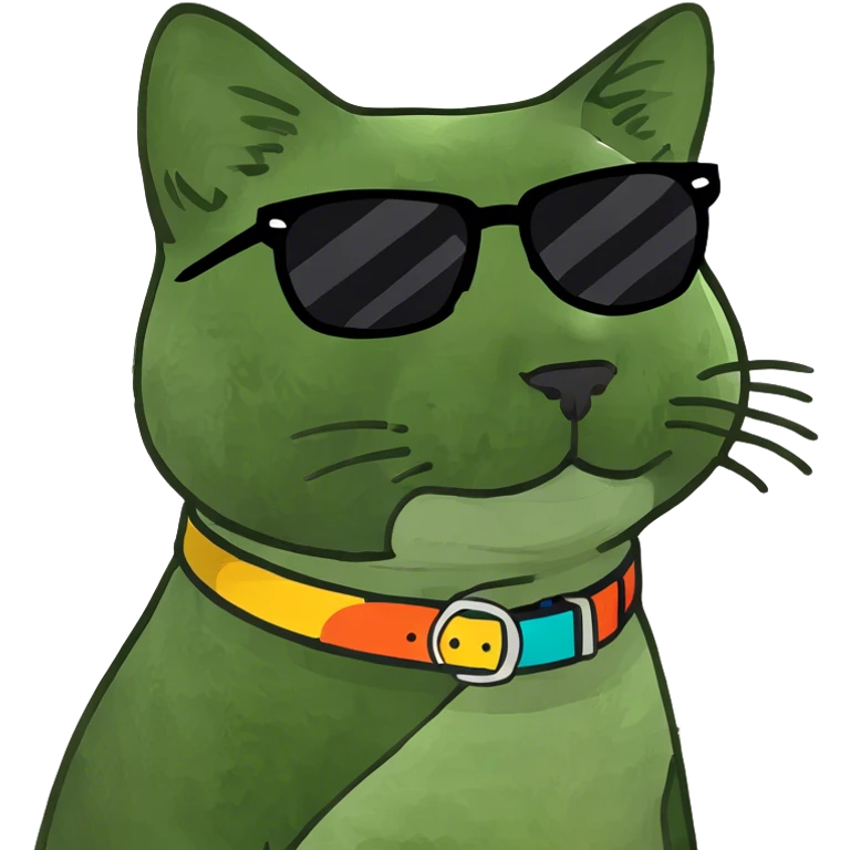 Cat with sunglasses emoji