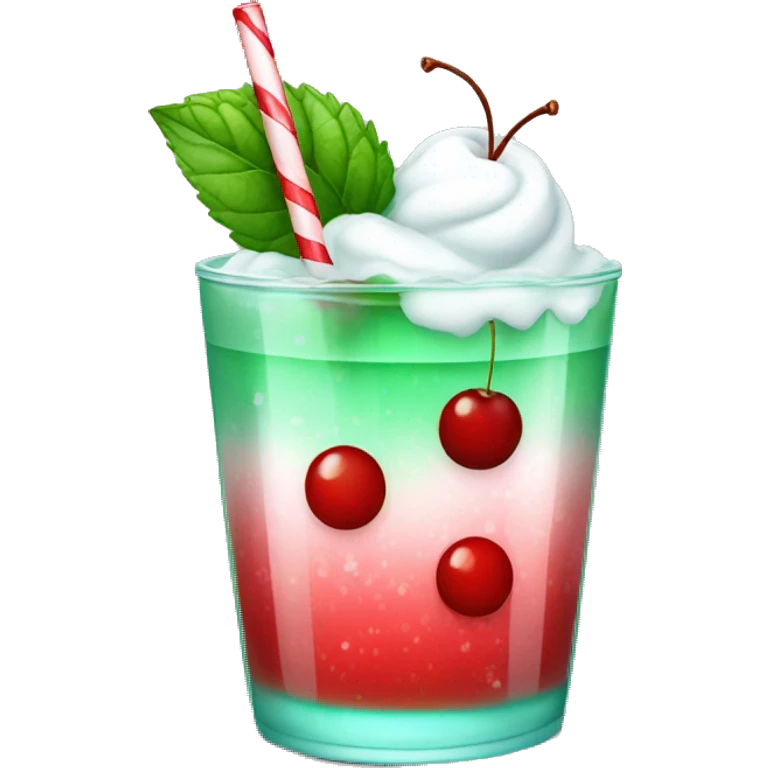 Peppermint soda with a cherry emoji