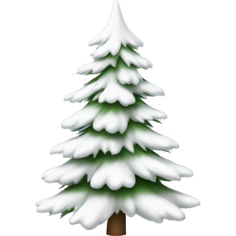  actual white fir christmas tree isolated.  emoji