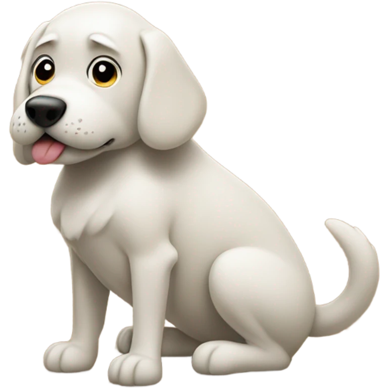 Dog pooping emoji