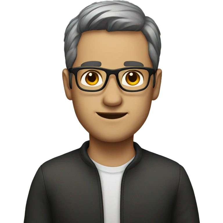male portrait with glasses emoji