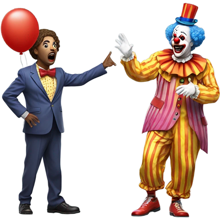 Slapping a clown emoji