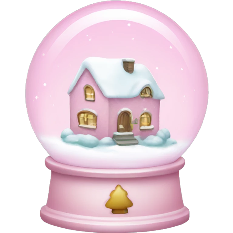 Pastel pink snow globe emoji