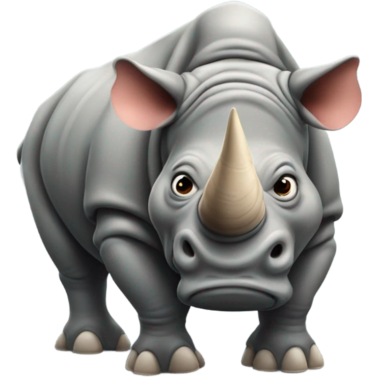 Rhino with the flu emoji