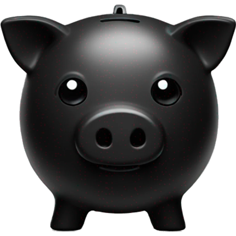 black piggy bank emoji