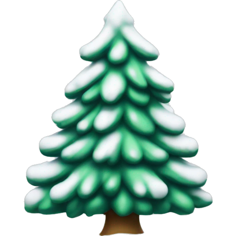 Snowy Christmas tree emoji