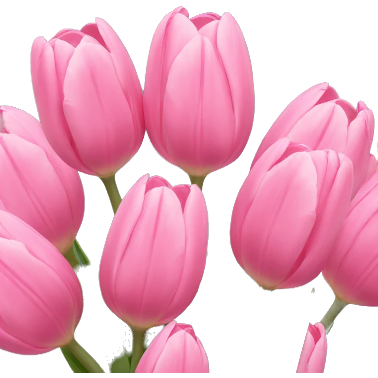 Pink tulips emoji