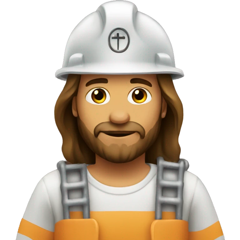 Jesus working on an oil rig emoji | AI Emoji Generator