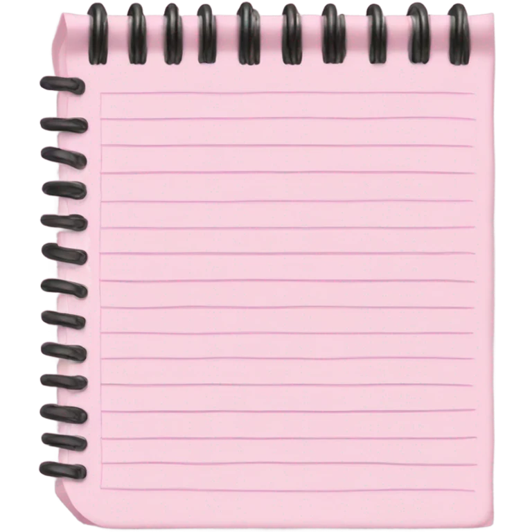 light pink notepad emoji