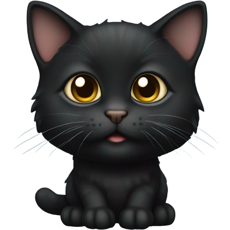 Black munchkin cat emoji