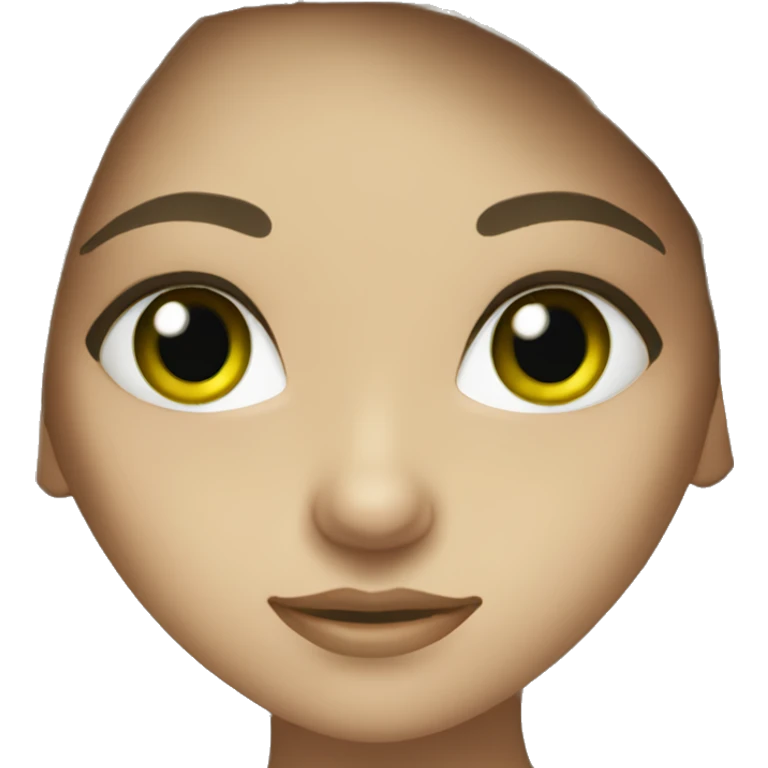 brunette girl with green eyes  emoji