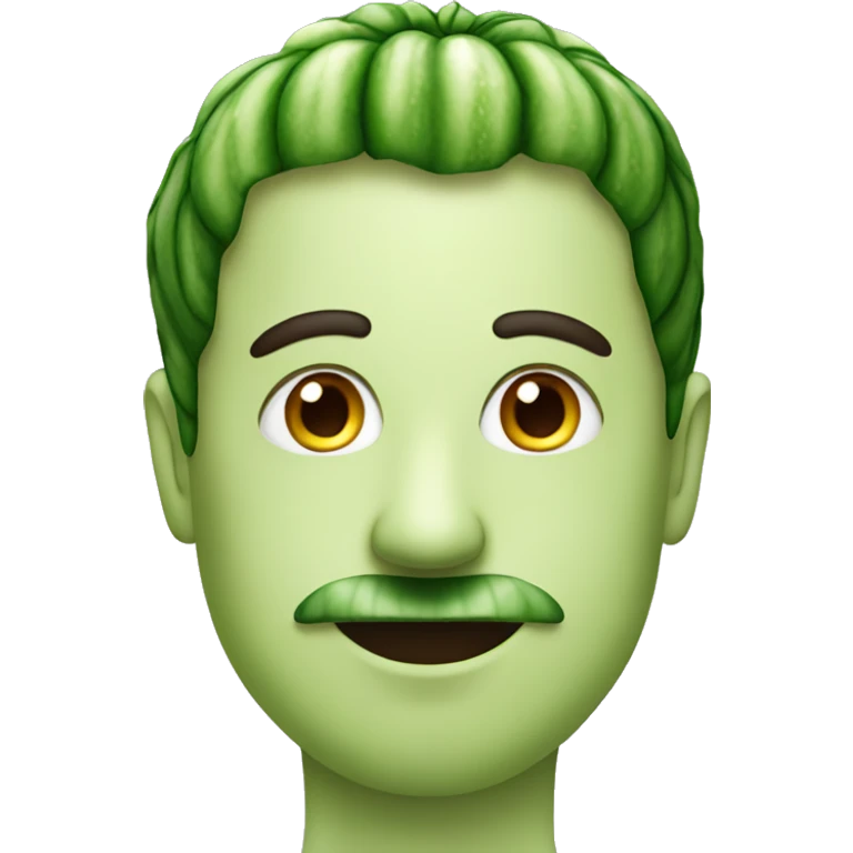 a man with a cucumber on his nose emoji