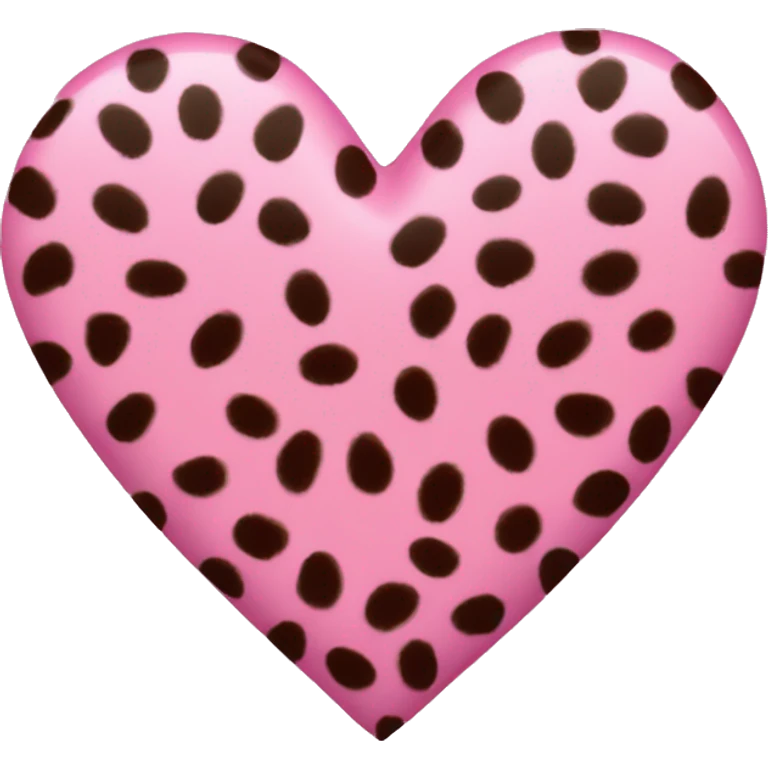 pink cheetah print heart  emoji