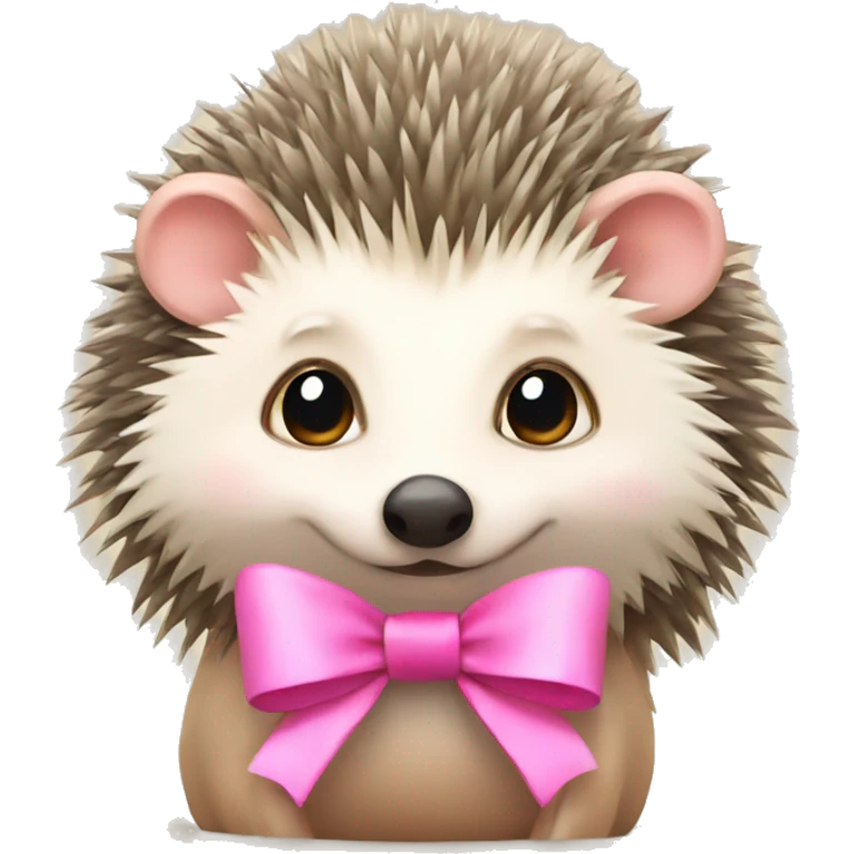 hedgehog with a pink bow emoji