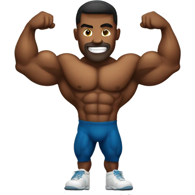 Bodybuilder showing biceps emoji