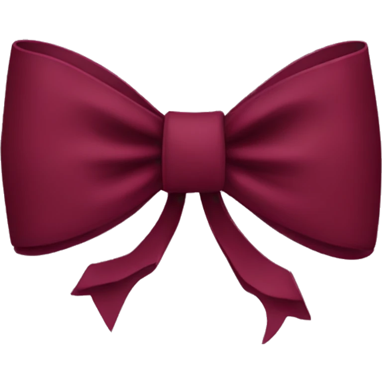 Burgundy bow emoji