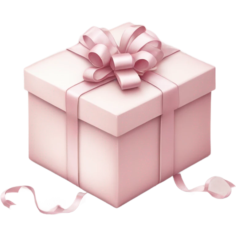 Light pink Christmas gifts under a white Christmas tree  emoji