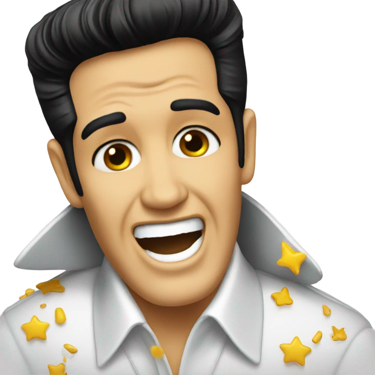 Elvis laughing and crying  emoji