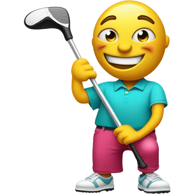 Funny golfer emoji