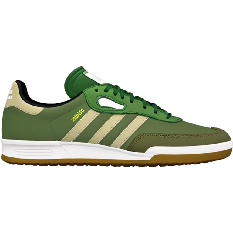 khaki green adidas samba emoji