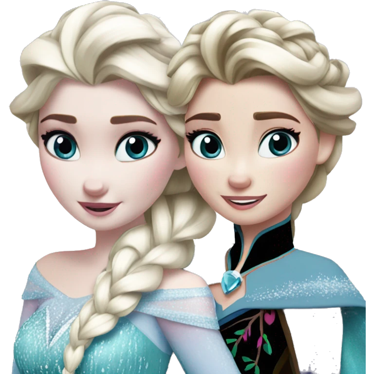 elsa and anna frozen emoji