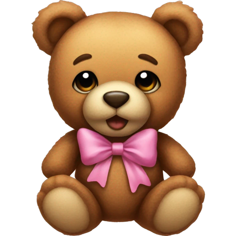 Teddy bear with bow emoji