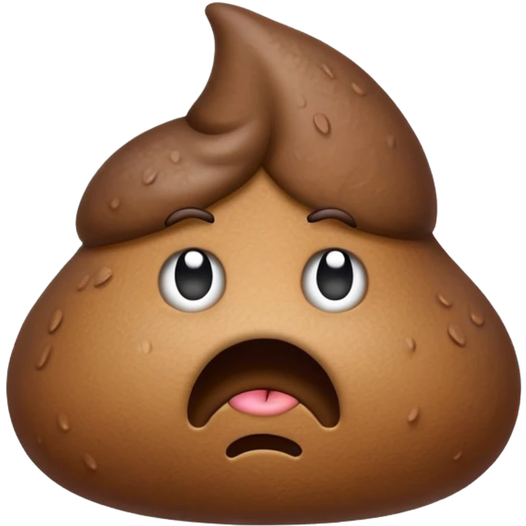 sad disappointed poop character emoji
