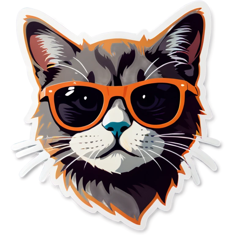 Cat with sunglasses emoji
