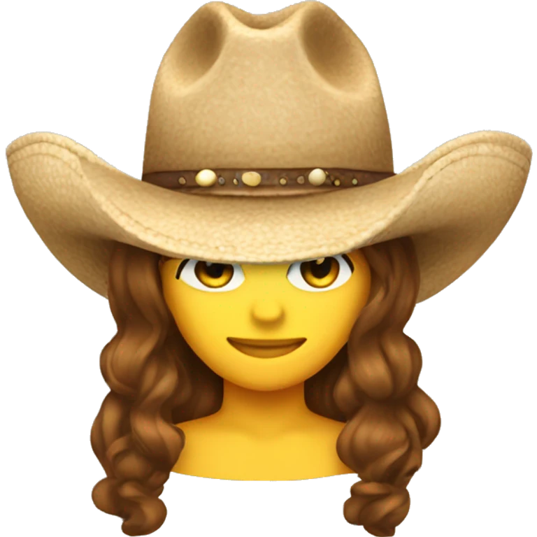 Beach cowgirl  hat emoji
