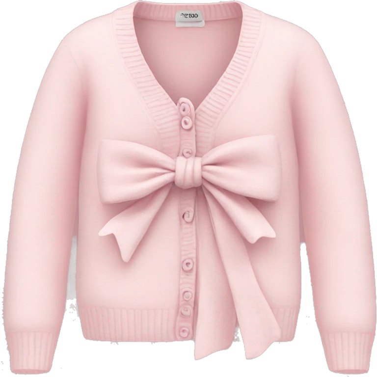 Baby pink cardigan with bow  emoji