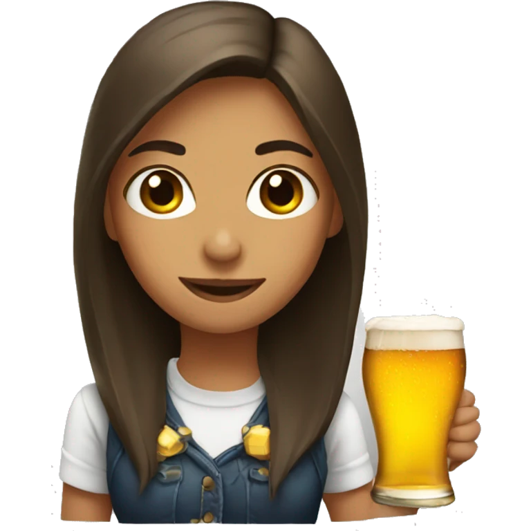  girl with beer emoji