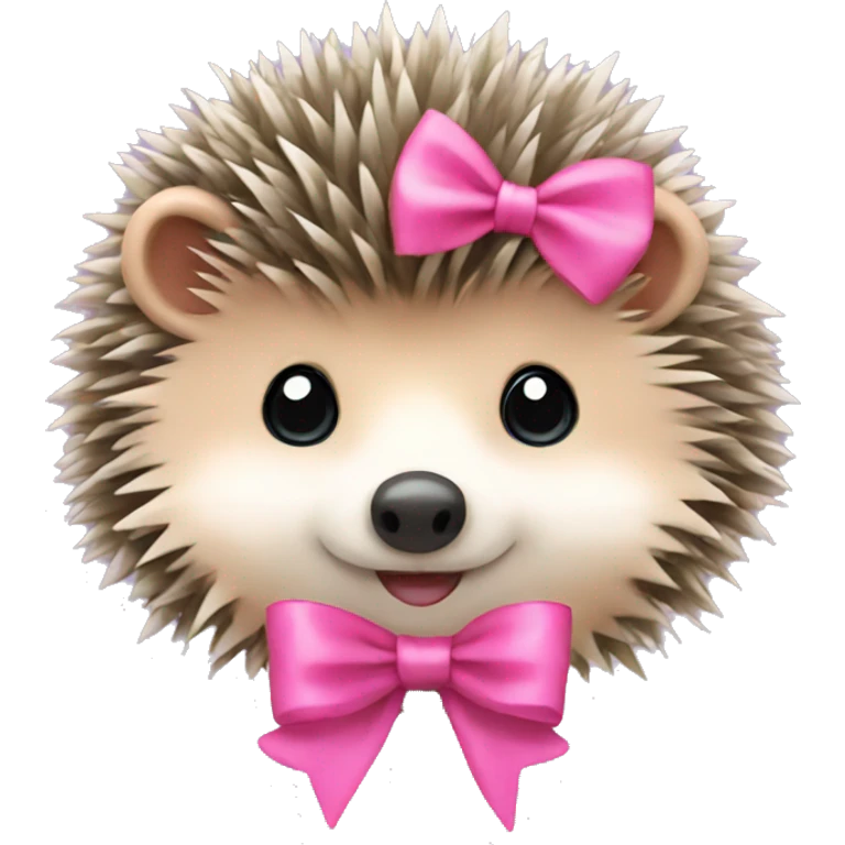 hedgehog with a pink bow emoji