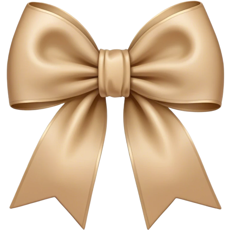 Beige bow emoji