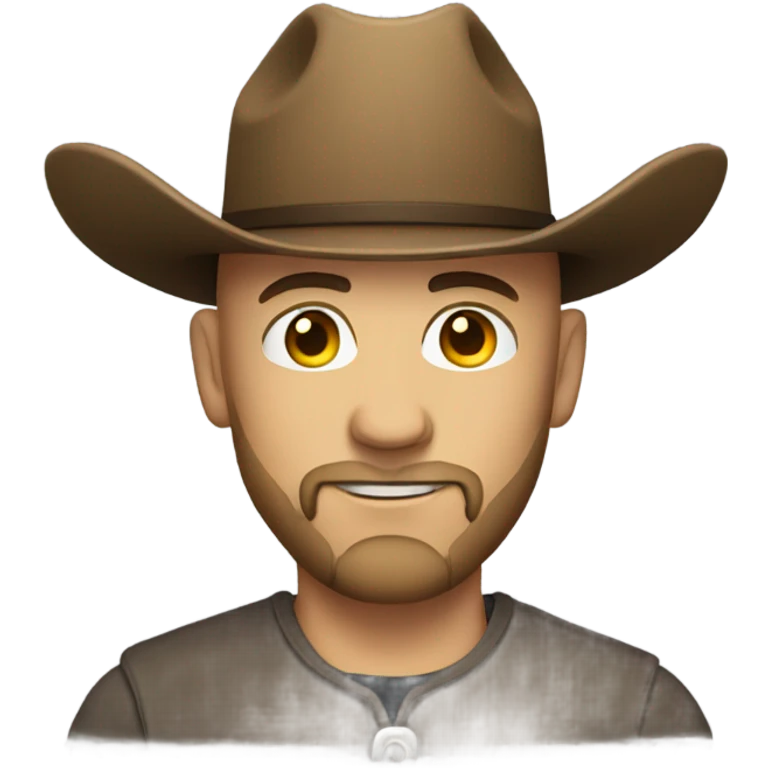 bald man with beard cowboy emoji