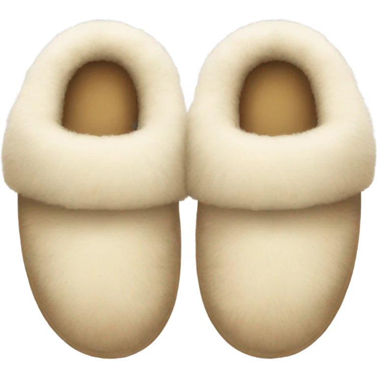 Fluffy beige slippers emoji