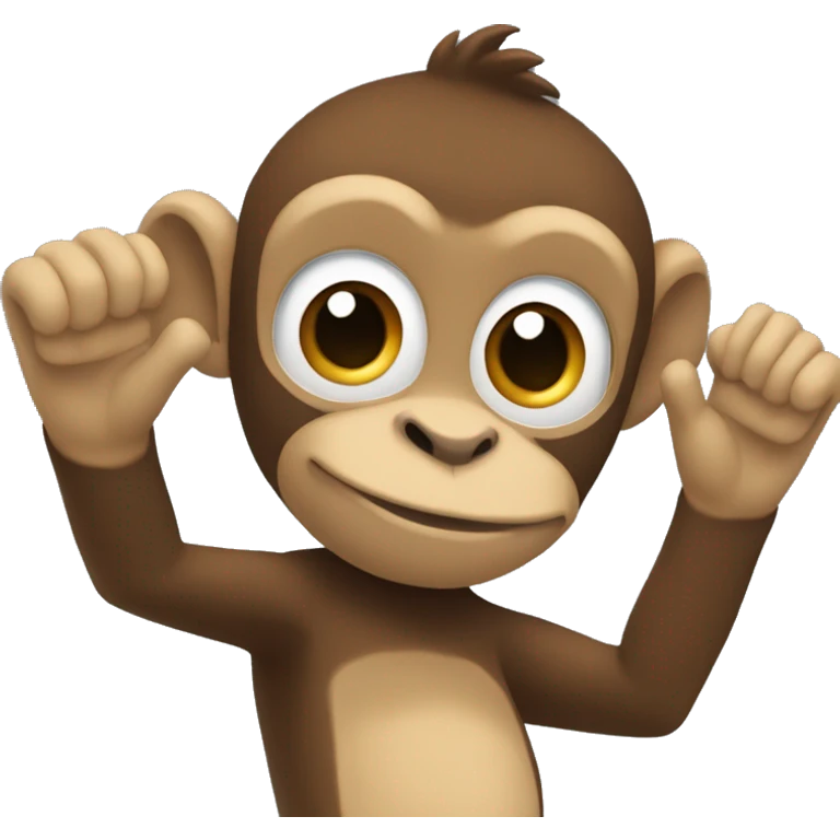 Monkey hands up like i don’t know emoji