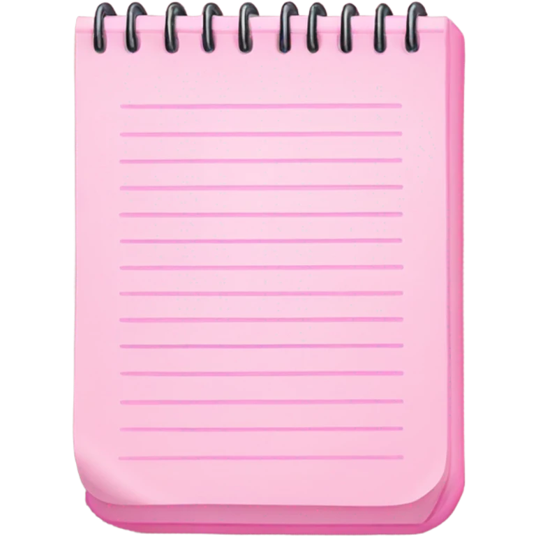 light pink notepad emoji