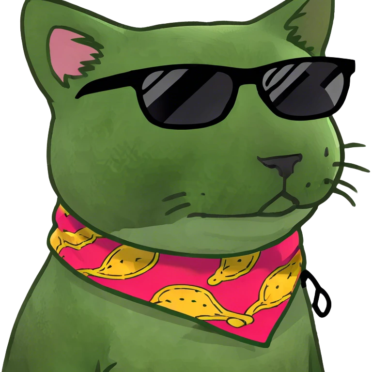 Cat with sunglasses emoji