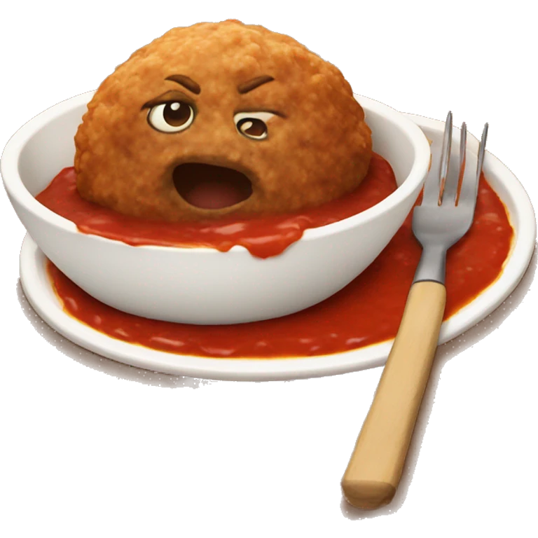 Meatball fried emoji