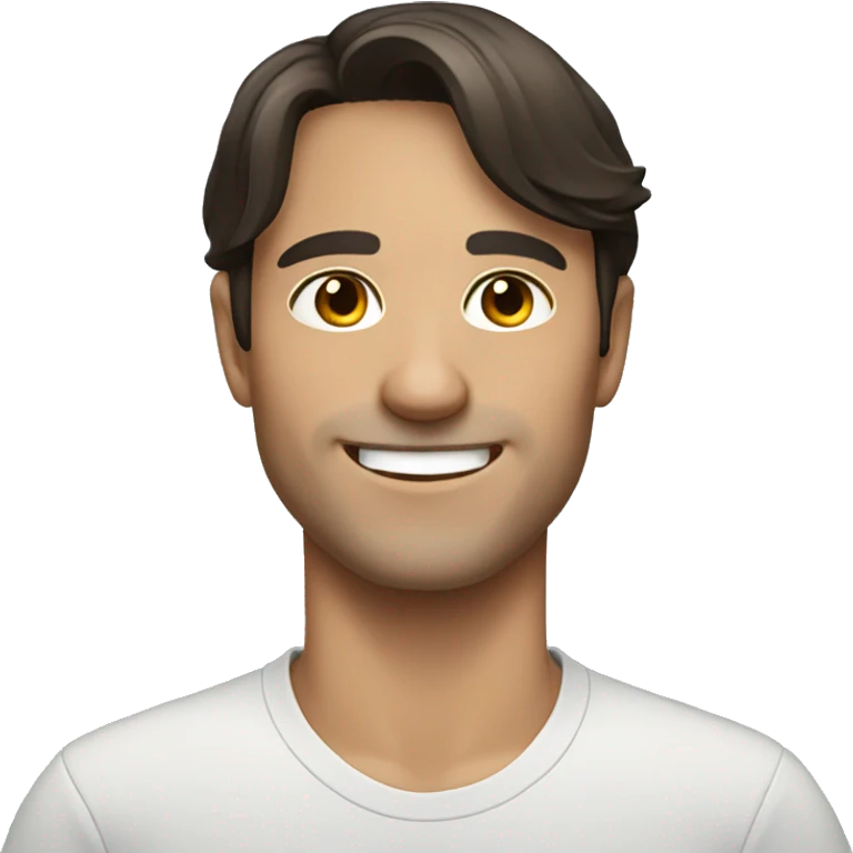 smiling brunette male portrait emoji