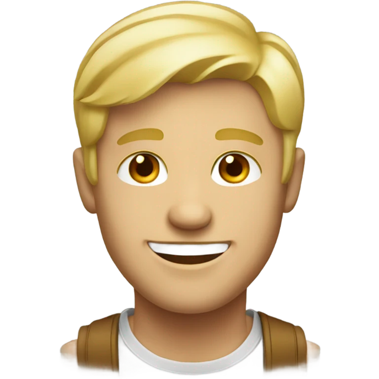 smiling blonde male portrait emoji