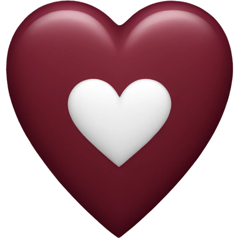 burgundy heart emoji