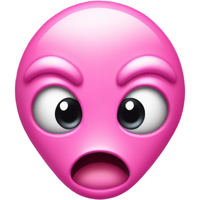 Pink alien winking with tongue out emoji