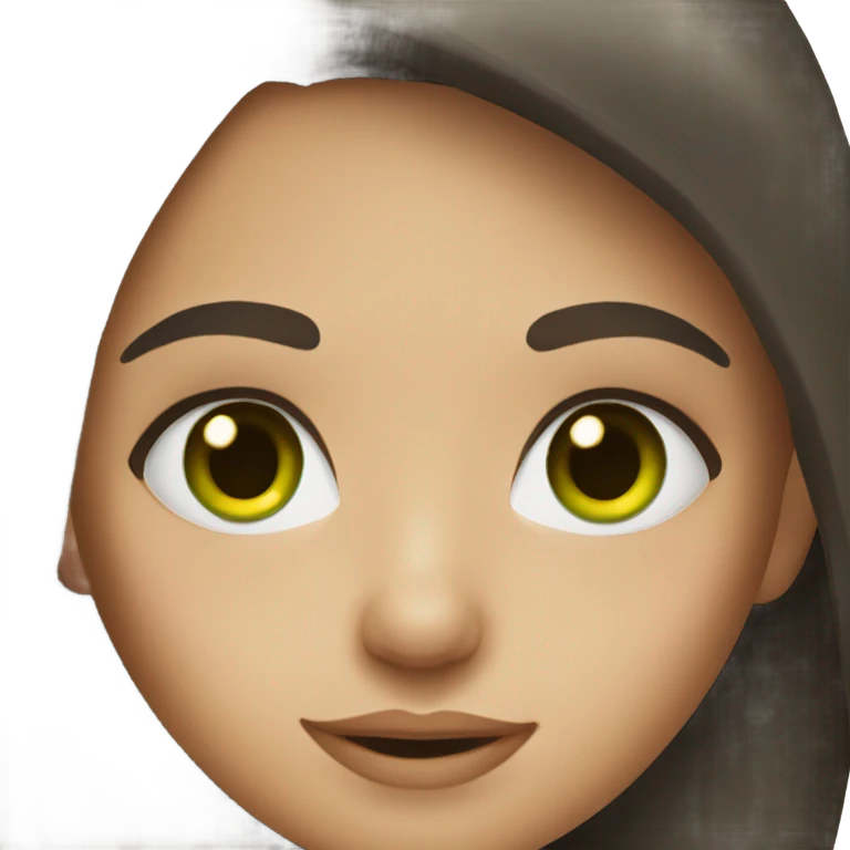 brunette girl with green eyes emoji