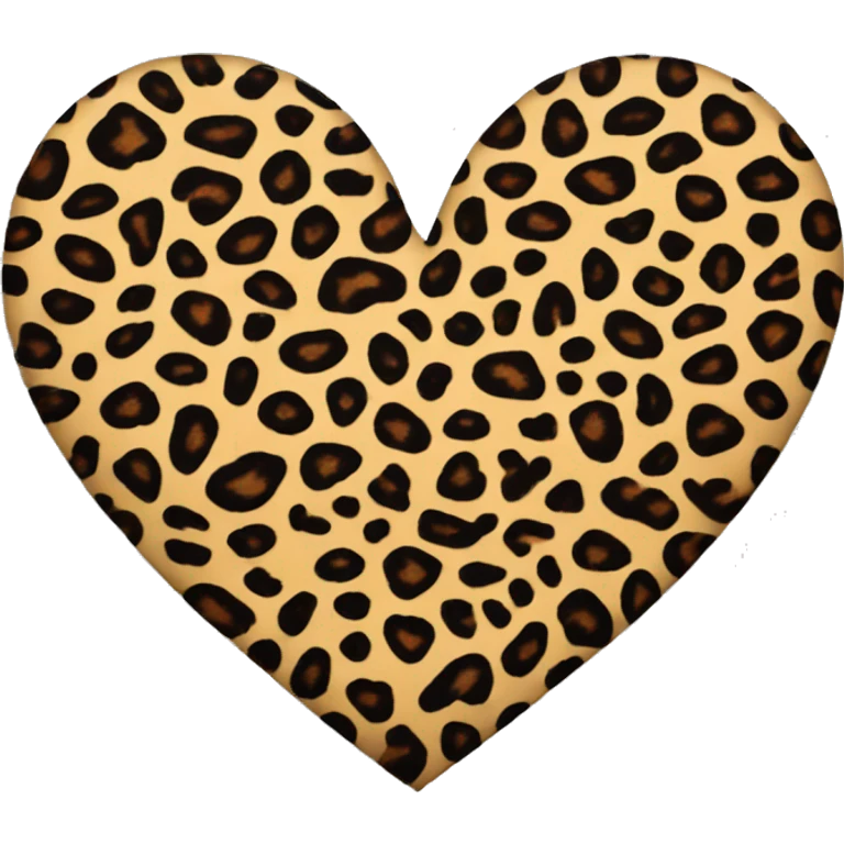 Leopard print heart emoji