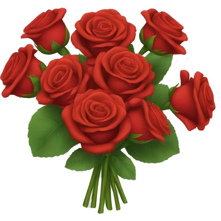 bouquet of red roses emoji