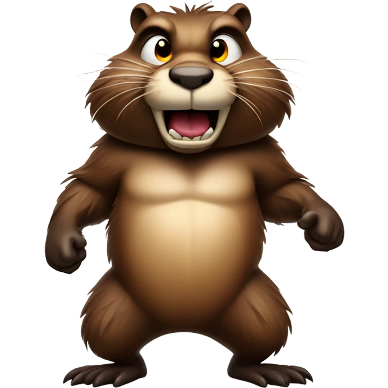angry beaver showing middle  emoji